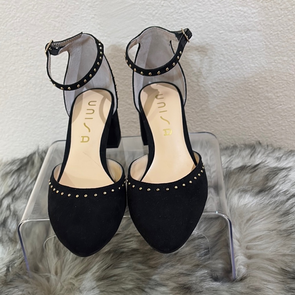Unisa Black Studded Women's Shoes